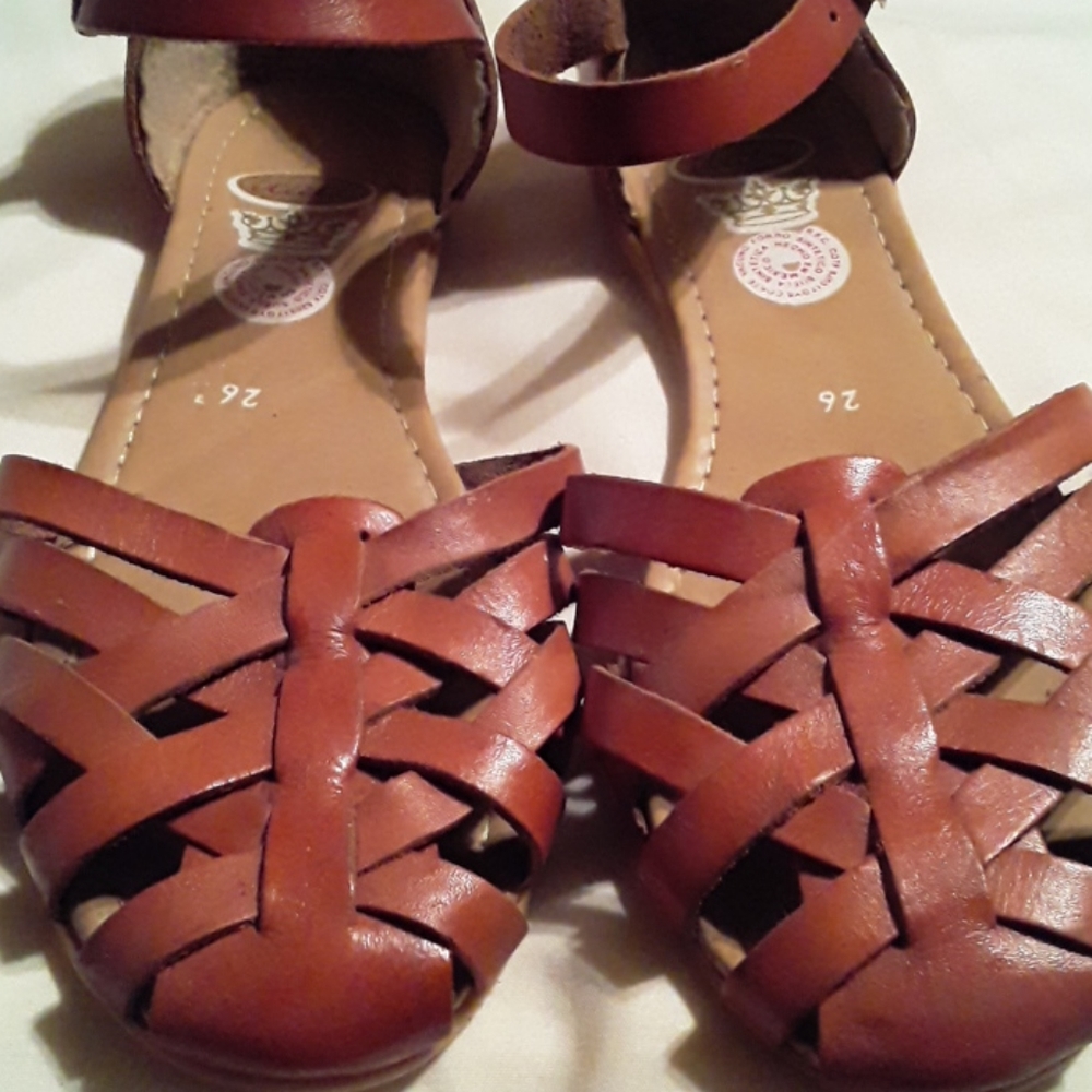 Womens leather sandals size 26=9.5 US - Picture 2 of 4